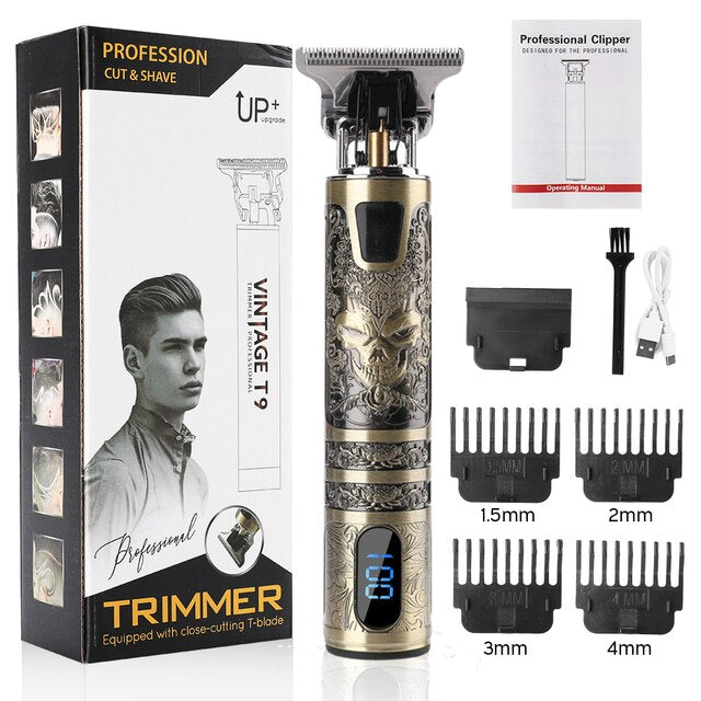 Rechargeable T9 Baldheaded Hair Clipper+Men's razor Trimmer Electric Shaver Men Razor Cordless Barber Hair Cutting Machine Mower