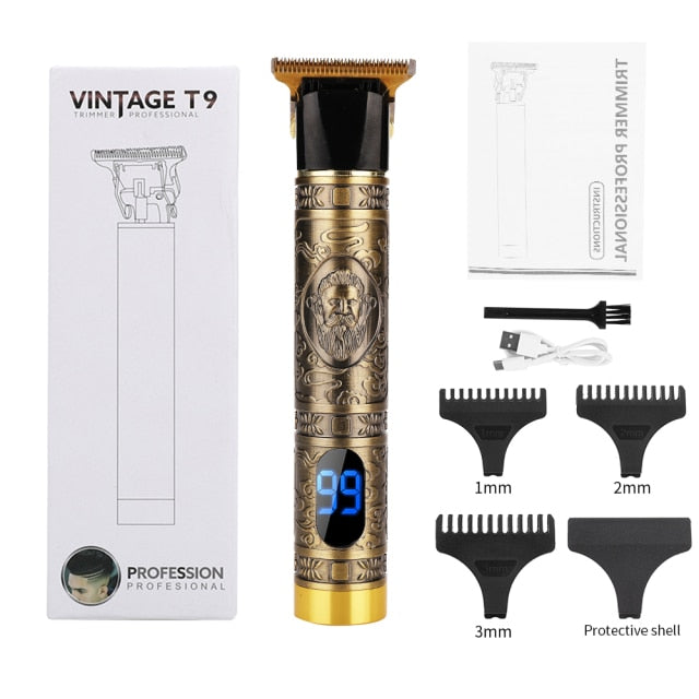 Rechargeable T9 Baldheaded Hair Clipper+Men's razor Trimmer Electric Shaver Men Razor Cordless Barber Hair Cutting Machine Mower