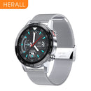 HERALL 2021 ECG Smart Watch For Men IP68 Waterproof Smartwatch Blood Pressure Monitor For Android Apple Xiaomi