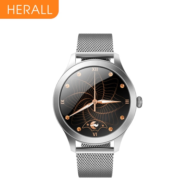 HERALL 2021 Fashion Smart Watch Luxurious Women's Watches Bracelet Blood Pressure Health Monitoring Smartwatch For Android iOS