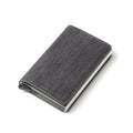 ZOVYVOL  Business ID Credit Card Holder Men and Women Metal RFID Vintage Aluminium Box PU Leather Card Wallet Note Carbon