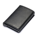 ZOVYVOL  Business ID Credit Card Holder Men and Women Metal RFID Vintage Aluminium Box PU Leather Card Wallet Note Carbon