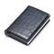 ZOVYVOL  Business ID Credit Card Holder Men and Women Metal RFID Vintage Aluminium Box PU Leather Card Wallet Note Carbon