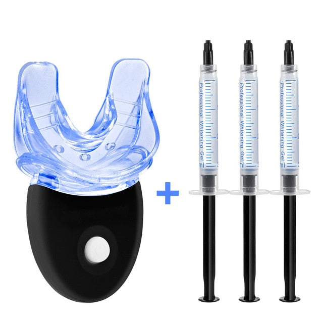 Dental Bleaching Teeth Whitening Kit with Teeth Whitening LED Accelerator Light Peroxide Gel Pen Tooth Whitener Dental Tools