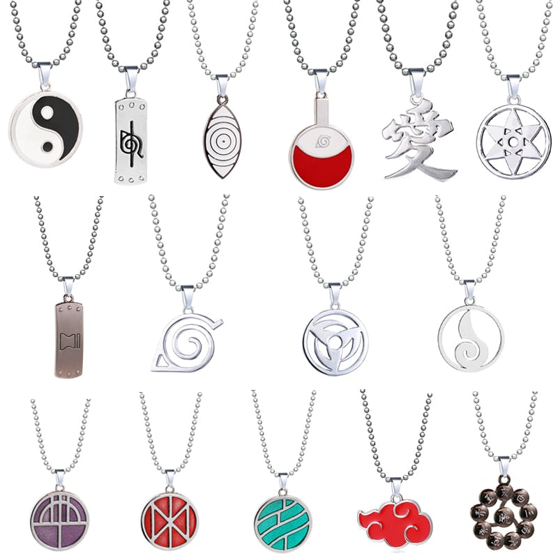 Anime Necklaces Geometric Star Akatsuki Cloud Pendant Necklace Couple Necklace For Men Women Jewelry Gift