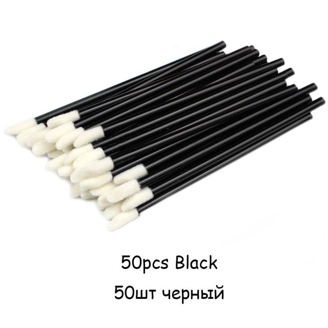 Disposable Lip Brushes 5/50pcs Eyelash Cleaning Makeup Removing Tools Lipstick Lip Gloss Mascara Wands Set Cosmetic Applicator