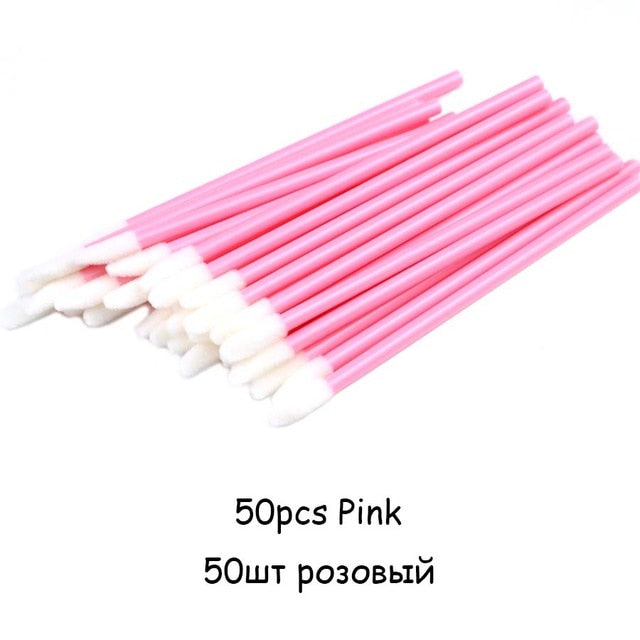 Disposable Lip Brushes 5/50pcs Eyelash Cleaning Makeup Removing Tools Lipstick Lip Gloss Mascara Wands Set Cosmetic Applicator