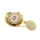 Baby Pacifier Rhinestone Pacifier Clips Chain 26 Letters Silicone Infant Nipple Baby Shower Gifts BPA Free Baby Soother