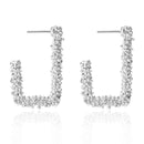 Golden Big hoop Earrings Korean Geometry Metal Gold Earrings For women Female Retro Drop Earrings 2021 Trend Fashion Jewelry