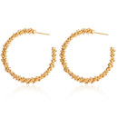 Golden Big hoop Earrings Korean Geometry Metal Gold Earrings For women Female Retro Drop Earrings 2021 Trend Fashion Jewelry