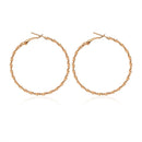 Golden Big hoop Earrings Korean Geometry Metal Gold Earrings For women Female Retro Drop Earrings 2021 Trend Fashion Jewelry