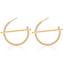 Golden Big hoop Earrings Korean Geometry Metal Gold Earrings For women Female Retro Drop Earrings 2021 Trend Fashion Jewelry