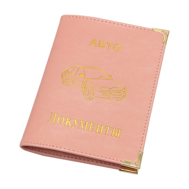 2020 New Arrival Russian Auto Driver's License Bag PU Leather Cover For Car Driving Documents Card Credit Holder Wallet