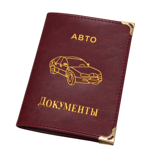 2020 New Arrival Russian Auto Driver's License Bag PU Leather Cover For Car Driving Documents Card Credit Holder Wallet