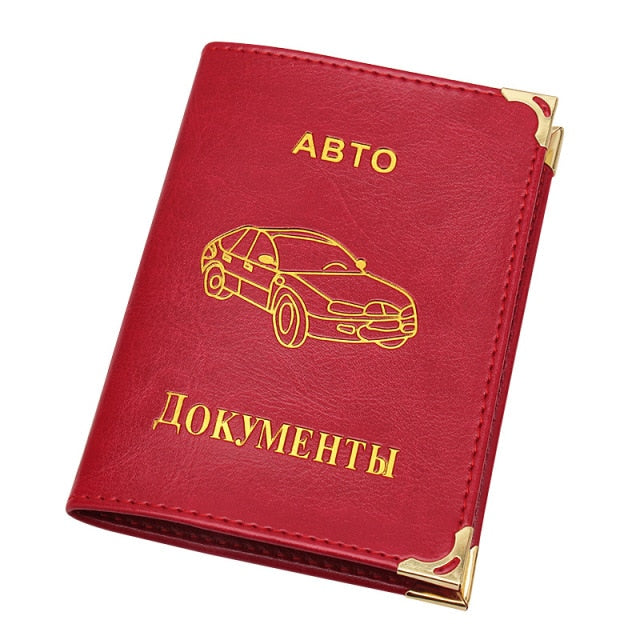 2020 New Arrival Russian Auto Driver's License Bag PU Leather Cover For Car Driving Documents Card Credit Holder Wallet