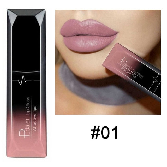 Waterproof Nude Matte Velvet Glossy Lip Gloss Lipstick Lip Balm Sexy Red Lip Tint 21 Colors Women Fashion Makeup Christmas Gifts