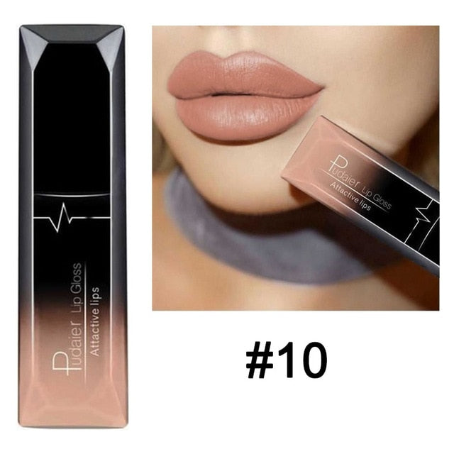 Waterproof Nude Matte Velvet Glossy Lip Gloss Lipstick Lip Balm Sexy Red Lip Tint 21 Colors Women Fashion Makeup Christmas Gifts