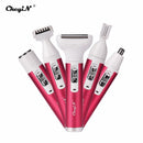 5 in 1 Electric Hair Remover Rechargeable Lady Shaver Nose Hair Trimmer Eyebrow Shaper Leg Armpit Bikini Trimmer Women Epilator
