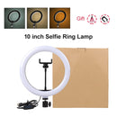 PYNSSEU 26cm LED Ring Light with 1.1/1.6/2.0M Light Ring Stand Dimmable 10" Selfie Ring Lamp with Phone Clip for Youtube Makeup