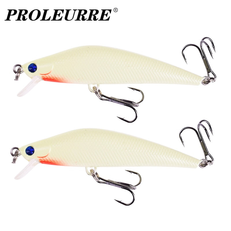 1Pcs 3D Luminous Night Fishing Bait 8cm 8g Bass Minnow Lures With Treble Hooks Artificial Hard Crankbaits Pike Carp Pesca Tackle