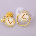 Luxury Transparent Initial Letter A Bling Bling Baby Pacifier with Chain Clip Newborn BPA Free Dummy Soother Chupeta Sucette