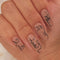 24pcs/set Long Stiletto Fake Nails Punk Snake Pattern Black White Matte False Nails Artificial Full Nail Tips Manicure Tools