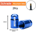 2pcs Aluminum Bicycle Tire Valve Cap Schrader/Presta Valve Cap Bike Tire Caps with Vacuum Tire Law Mouth Nut Bicycle Accessories