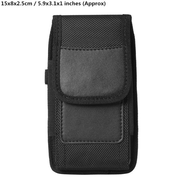 Mobile Phone Waist Bag Men Women Small Nylon Cell Phone Holster Storage Waist Fanny Pack Purse with Belt Loop Bum Bag 4 Size