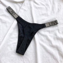 Letter Rhinestone Panties Underwear Hip Lifting Satin Thong Sexy Low Waist Seamless Briefs Lingerie Swimwear Bottom 2021 NEW