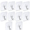 10 Pcs Door Hook Adhesive Wall Hooks Transparent  Anti-skid Traceless Heavy Duty Stick on Hook Bathroom Kitchen Wall Stickers