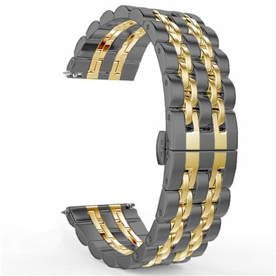 22mm 20mm Band for Samsung Galaxy Watch 3 41 45mm Gear S3 46mm 42mm Watch Stainless Steel Strap for Amazift Metal Wrist Bracelet