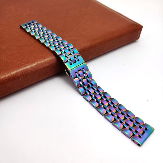 22mm 20mm Band for Samsung Galaxy Watch 3 41 45mm Gear S3 46mm 42mm Watch Stainless Steel Strap for Amazift Metal Wrist Bracelet