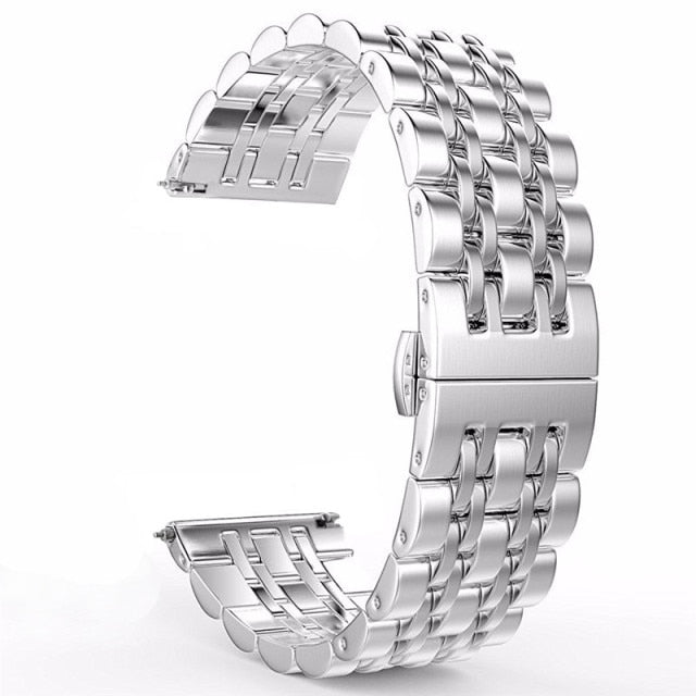 22mm 20mm Band for Samsung Galaxy Watch 3 41 45mm Gear S3 46mm 42mm Watch Stainless Steel Strap for Amazift Metal Wrist Bracelet