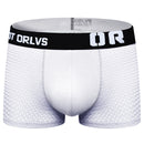 ORLVS Mesh MIke Fiber Cotton Boxershorts Men Comforable Panties Set Gay Sexy Underwear Man Boxer 9Color Free ShippingM/L/XL/XXL