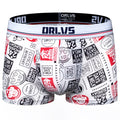 ORLVS Mesh MIke Fiber Cotton Boxershorts Men Comforable Panties Set Gay Sexy Underwear Man Boxer 9Color Free ShippingM/L/XL/XXL