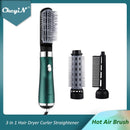 CkeyiN Ionic Hair Dryer Brush 3 in 1 Hot Air Blow Dryers Negative Ion Hair Curler Straightener Comb Volumizer 3 Temperatures 48