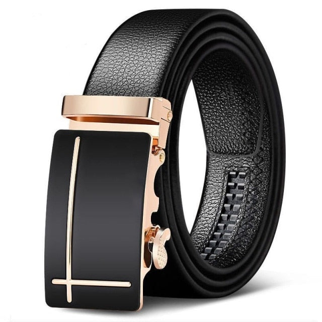 Men Belts Automatic Buckle Belt Genune Leather High Quality Belts For Men Leather Strap Casual  Buises  for Jeans