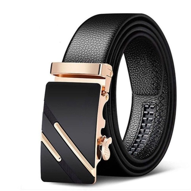 Men Belts Automatic Buckle Belt Genune Leather High Quality Belts For Men Leather Strap Casual  Buises  for Jeans