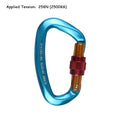 25KN Professional Climbing Carabiner D Shape Aviation Aluminum Safety Lock Outdoor Climbing Ascend Mountaineering Equipment