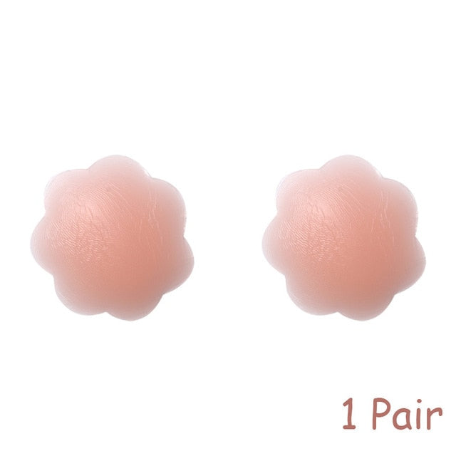 Wholesale Hot Sale 2Pcs/1Pair Silicone Nipple Cover Bra Pasties Pad Adhesive Reusable Breast Stickers Petals Woman Lingerie