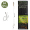 18.5cm 6-8pcs Leader Carp Fishing Hooks Hair Rigs With Line 30-60LB 2/4/6/8