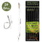 18.5cm 6-8pcs Leader Carp Fishing Hooks Hair Rigs With Line 30-60LB 2/4/6/8# Europe Feeder Group Carp Hook Accessories