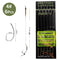 18.5cm 6-8pcs Leader Carp Fishing Hooks Hair Rigs With Line 30-60LB 2/4/6/8