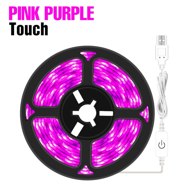 LED Grow Light USB Full Spectrum LED Growth Light Strip 0.5m 1m 2m 3m LED Plant Lamp DC5V Phyto Seed Flower Greenhouse Lamp Tape