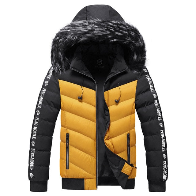 Winter Jacket Men 2020 Fur Collar Hooded Thick Warm Cotton Outwear Man Patchwork Parka and Coats Windbreaker Parkas Male M-5XL