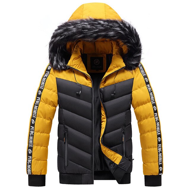 Winter Jacket Men 2020 Fur Collar Hooded Thick Warm Cotton Outwear Man Patchwork Parka and Coats Windbreaker Parkas Male M-5XL