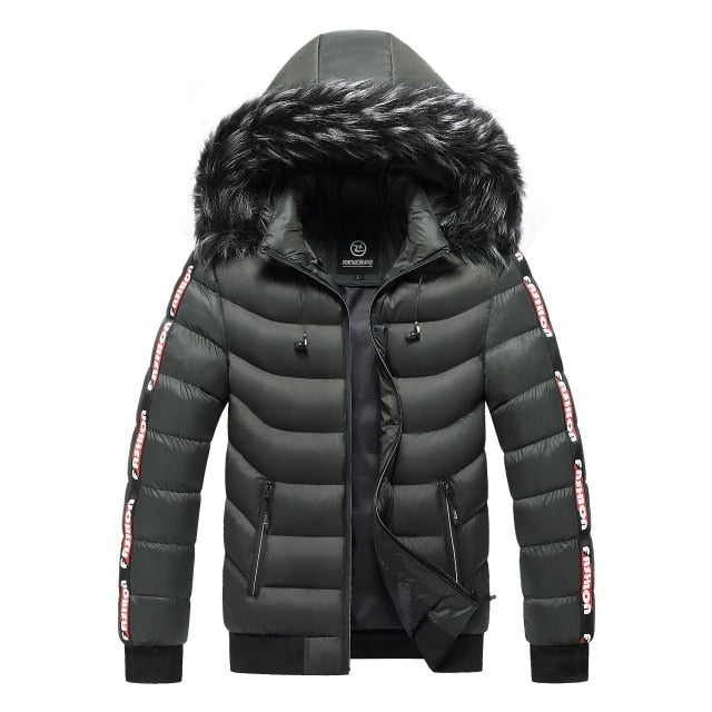 Winter Jacket Men 2020 Fur Collar Hooded Thick Warm Cotton Outwear Man Patchwork Parka and Coats Windbreaker Parkas Male M-5XL