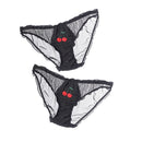 BIONEK Women Sexy Lace Underwear Ruffle Panties Japanese Lolita Style Transparent Seersucker Lingerie Fruit Embroidery Briefs