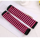 Fingerless Gloves Arm Sleeve Anime Women Fishnet Sports Emo Punk Striped Hand Warmer Mesh Long Gloves Cotton Fashion Sleeves