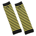 Fingerless Gloves Arm Sleeve Anime Women Fishnet Sports Emo Punk Striped Hand Warmer Mesh Long Gloves Cotton Fashion Sleeves